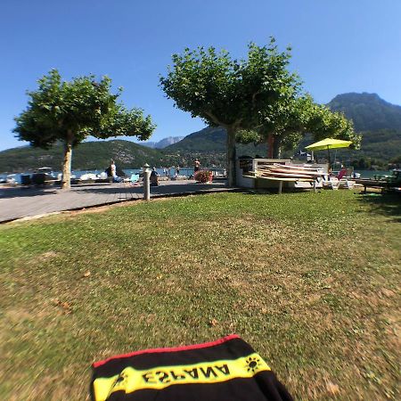 Logement Atypique Avec Vue Unique Panoramique Sur Le Lac D'Annecy, Dans Une Residence Avec Plage Et Ponton Privee Sur La Commune De Duingt Buitenkant foto