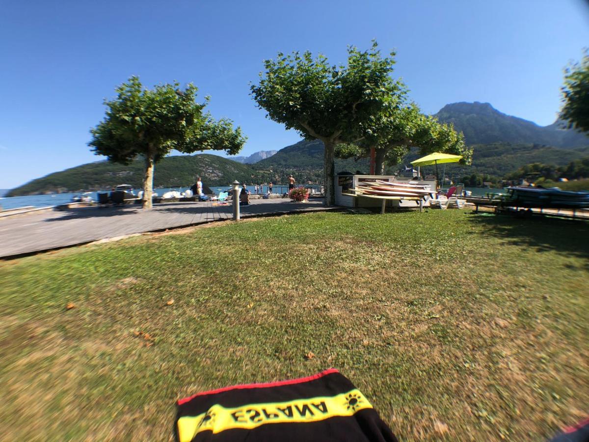 Logement Atypique Avec Vue Unique Panoramique Sur Le Lac D'Annecy, Dans Une Residence Avec Plage Et Ponton Privee Sur La Commune De Duingt Buitenkant foto